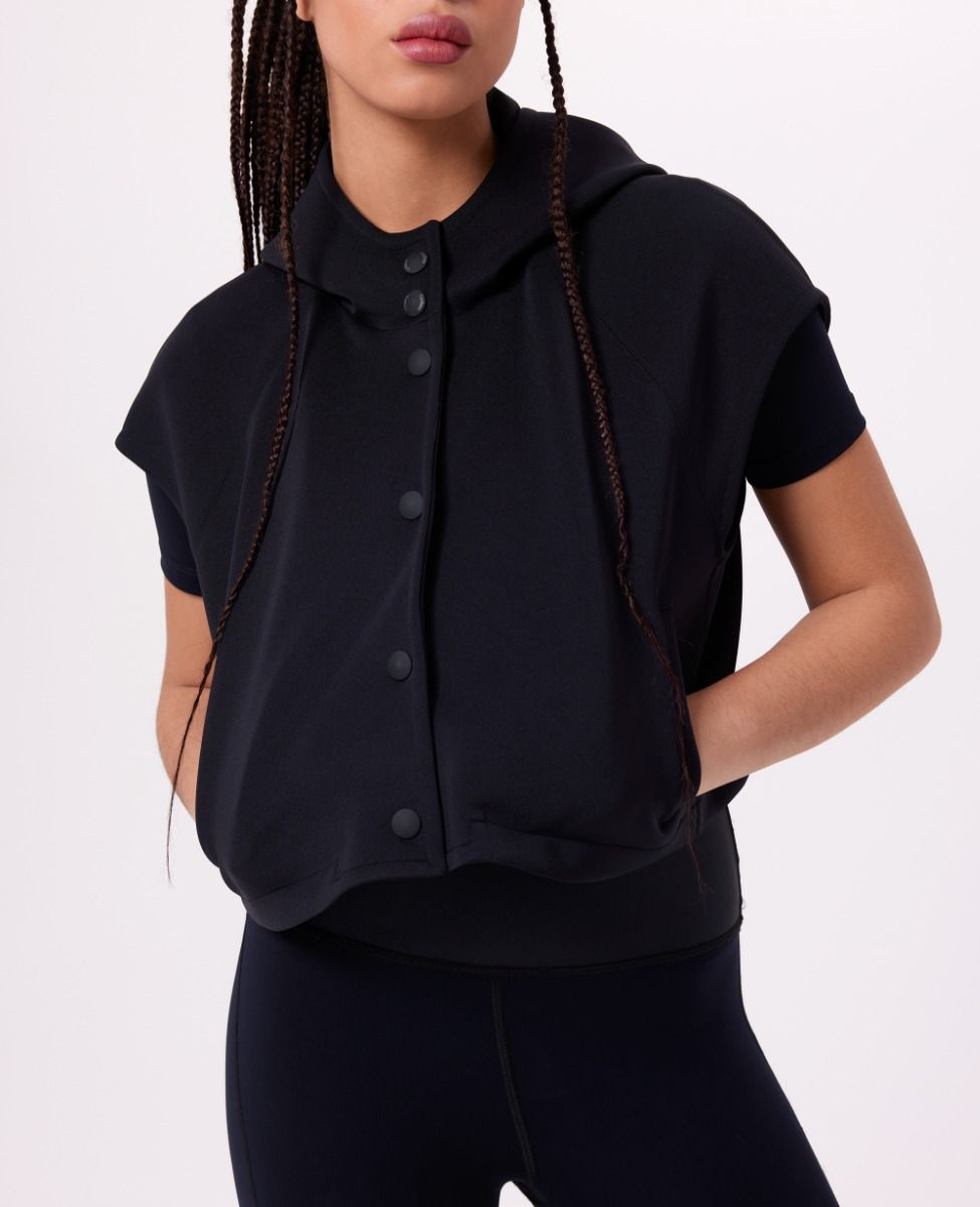 Club Cropped Coat Black