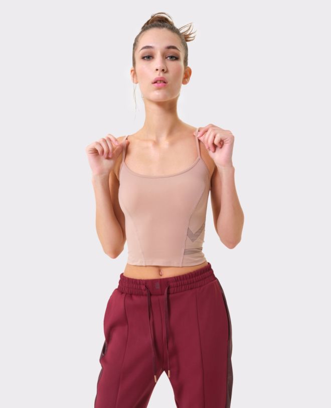 Essential Crop Top Warm Taupe