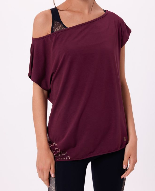All Over Me Maxi T-shirt Bordeaux