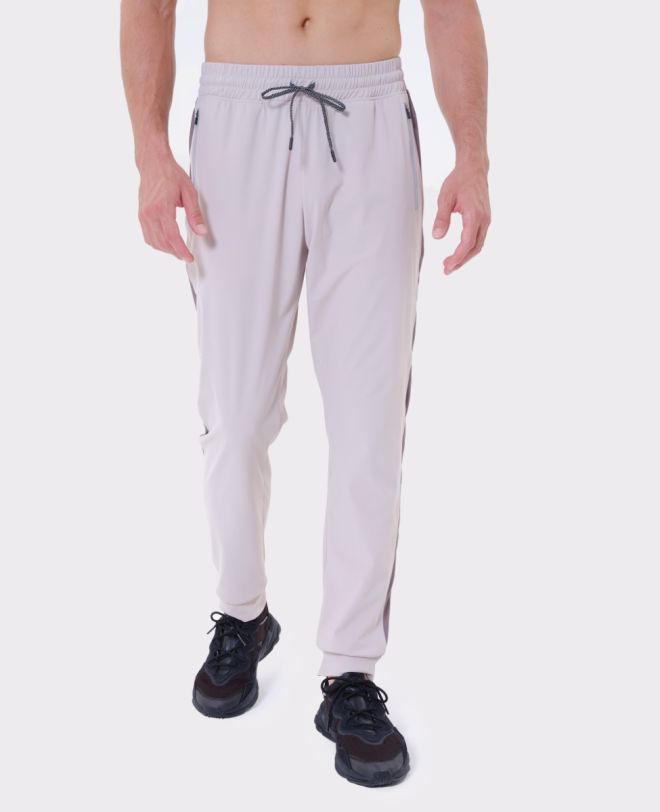 Essential Zip Joggers Light grey